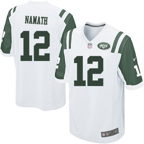 Youth Elite Joe Namath Nike Jersey White Road - #12 NFL New York Jets